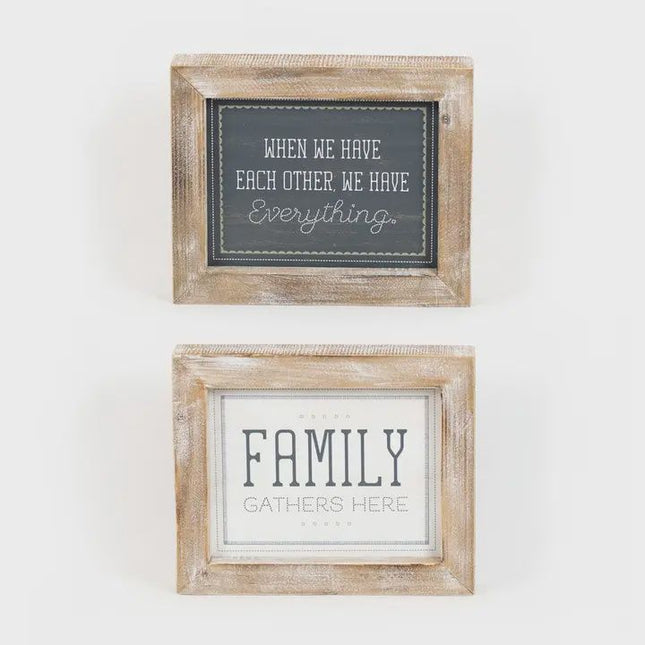 Family Reversible Wooden Sign