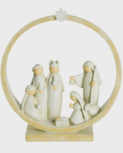 1-Piece Nativity in Creche 8in