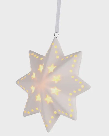 Ornament Led Porcelain Star