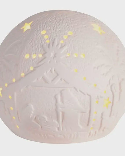 Nativity Led Light Up Orb Porcelain