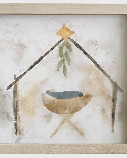 Watercolor Manger - Rustic Frames