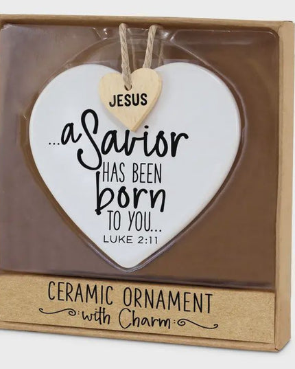 Ornament Heart Tag Savior Twine Hanger