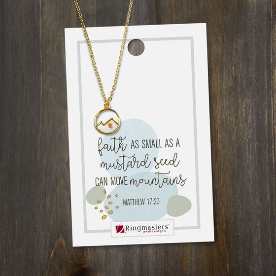 Ringmasters Faith as a Mustard Seed Epoxy Necklace