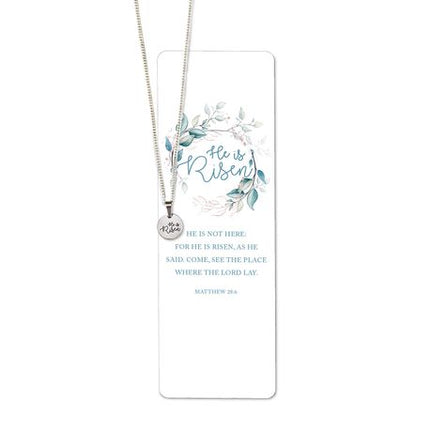 He is Risen Bookmark and Necklace
