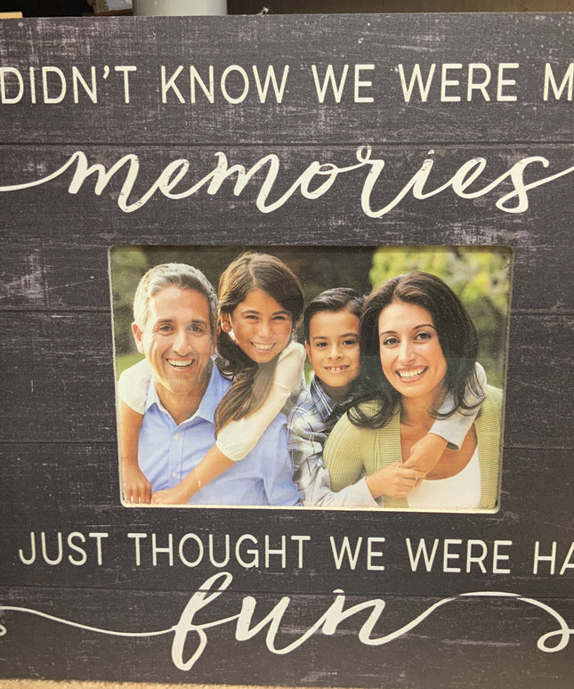 We Didn't Know Making Memories Charcoal Slat Picture Frame
