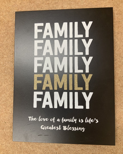 Family life's greatest blessing wall plaque