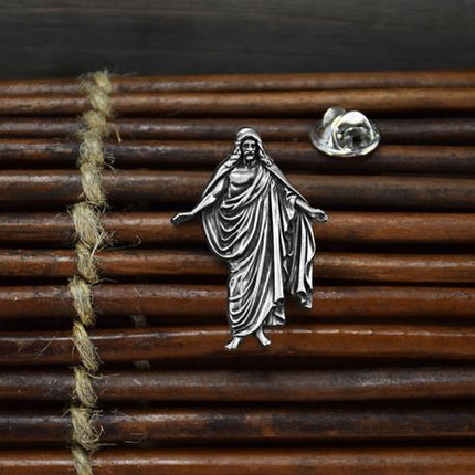 Antique Christus Statue 3D Cast Pin