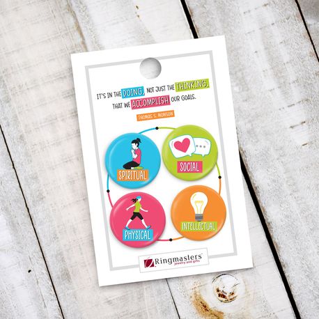 Youth Program Goal Button Set 4 Pack