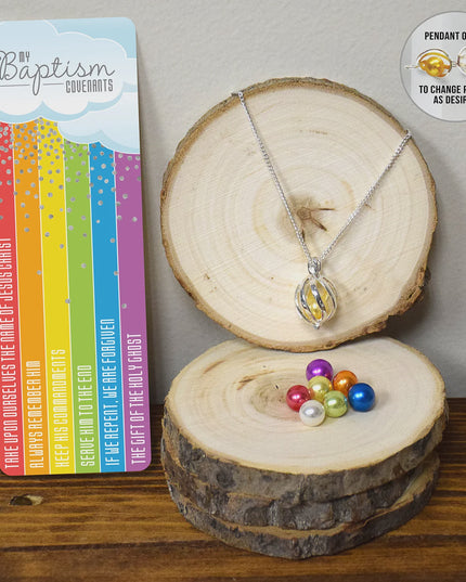 My baptism covenant bookmark & necklace