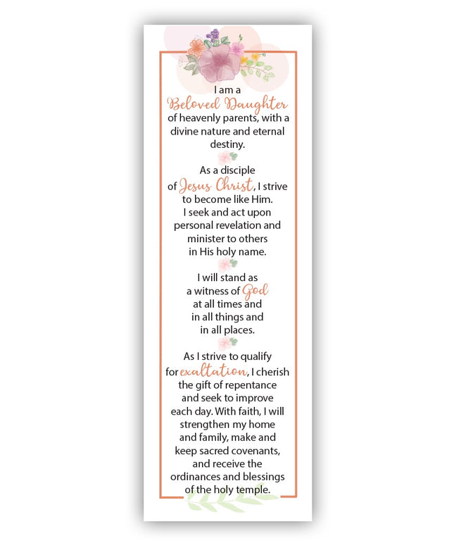 Young Women Theme Bookmark