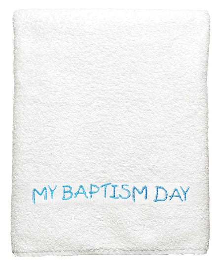 My baptism day towel - Blue
