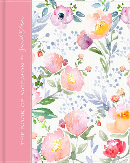 The Book of Mormon, Journal Edition. Pink Floral (No Index) Hardcover