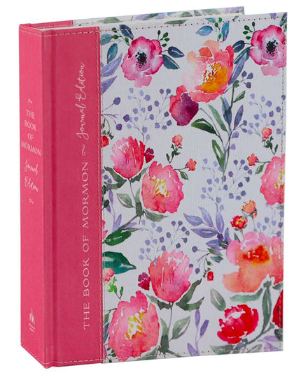 The Book of Mormon, Journal Edition. Pink Floral (No Index) Hardcover