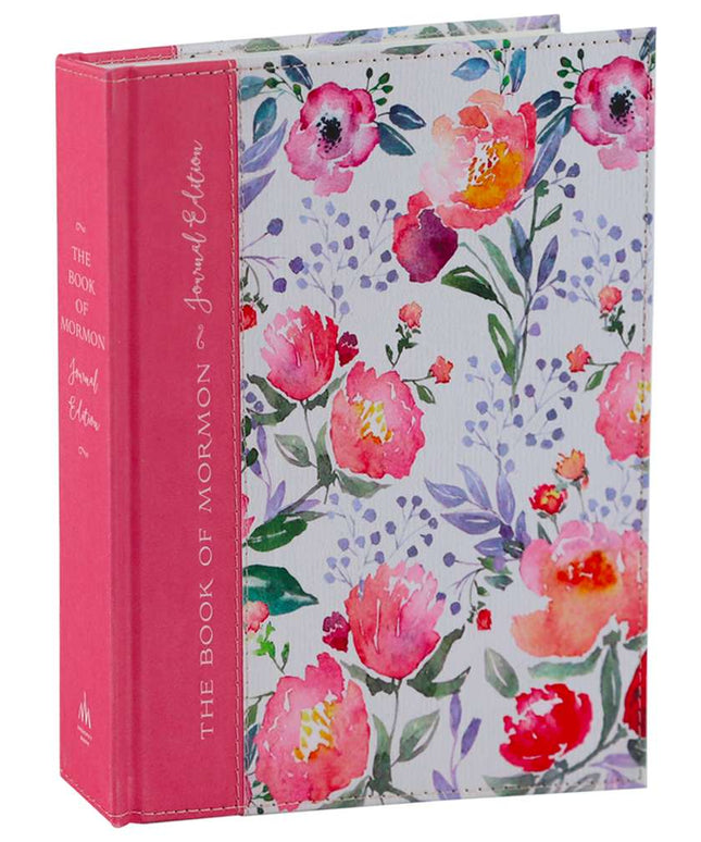 The Book of Mormon, Journal Edition. Pink Floral (No Index) Hardcover
