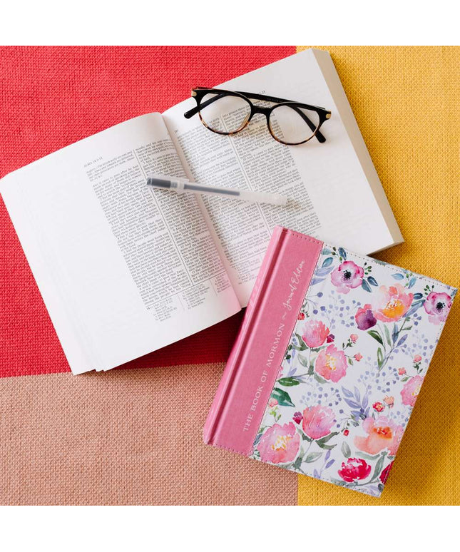 The Book of Mormon, Journal Edition. Pink Floral (No Index) Hardcover