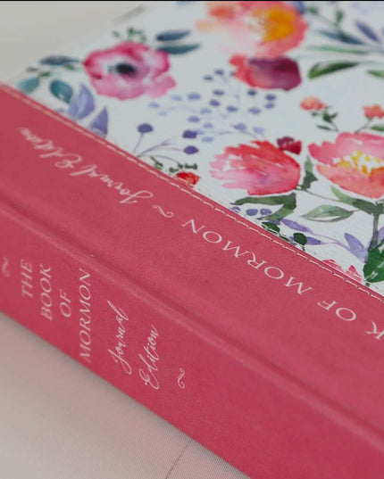The Book of Mormon, Journal Edition. Pink Floral (No Index) Hardcover