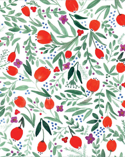 The Book of Mormon, Journal Edition, Red Floral (No Index)