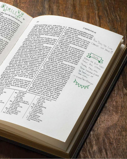The Book of Mormon, Journal Edition, Red Floral (No Index)