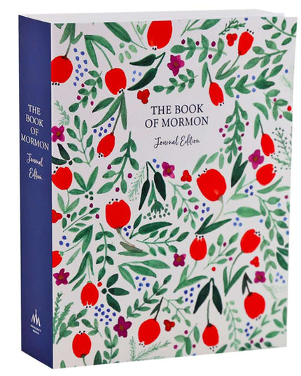 The Book of Mormon, Journal Edition, Red Floral (No Index)