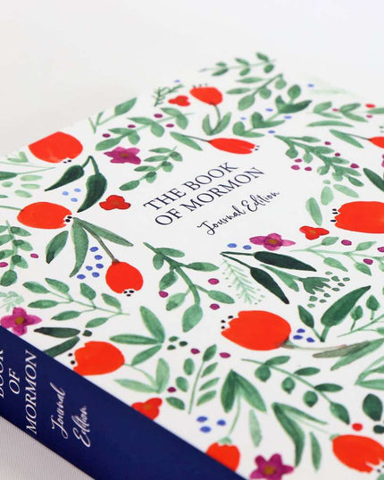 The Book of Mormon, Journal Edition, Red Floral (No Index)