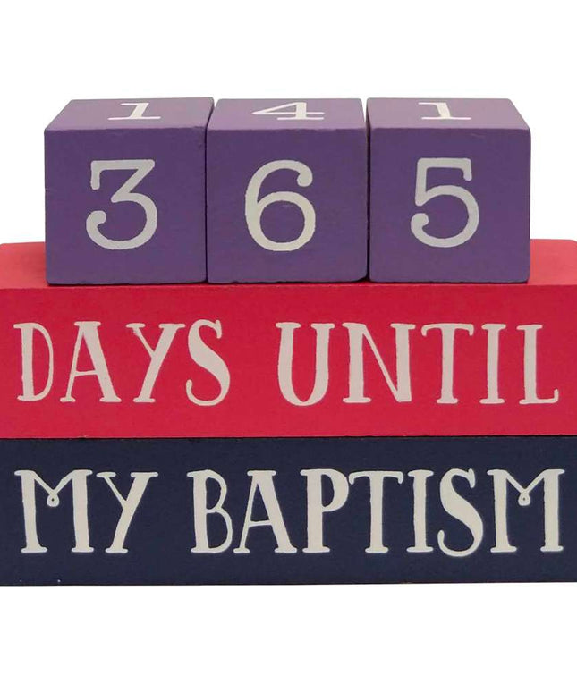 Baptism Countdown Block Set (Purples)
