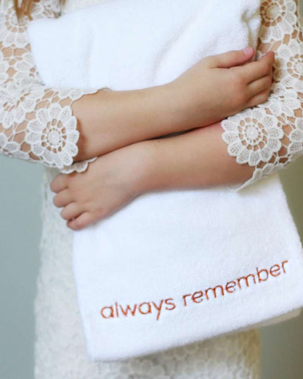 Always Remember Baptism Towel