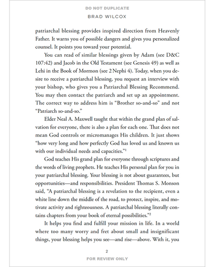 Your Patriarchal Blessing By Brad Wilcox