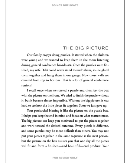 Your Patriarchal Blessing By Brad Wilcox