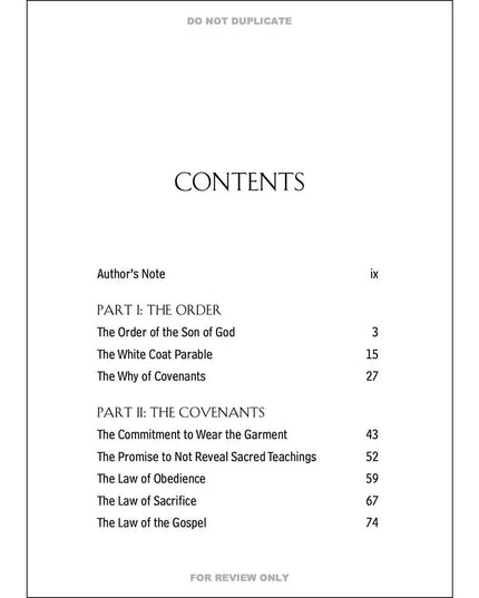 The Holy Covenants