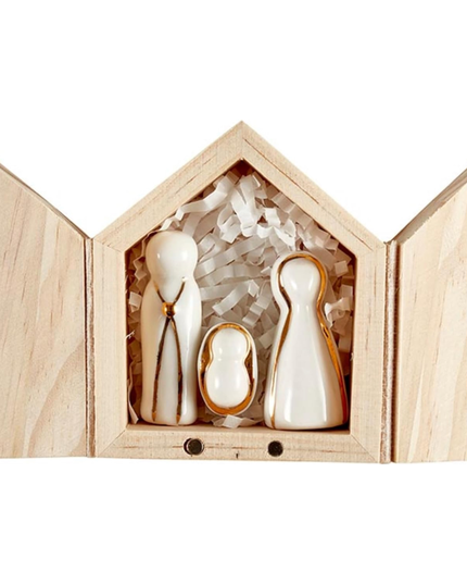 Joy to the World Holy Family Nativity 3" tall, 4 pieces
