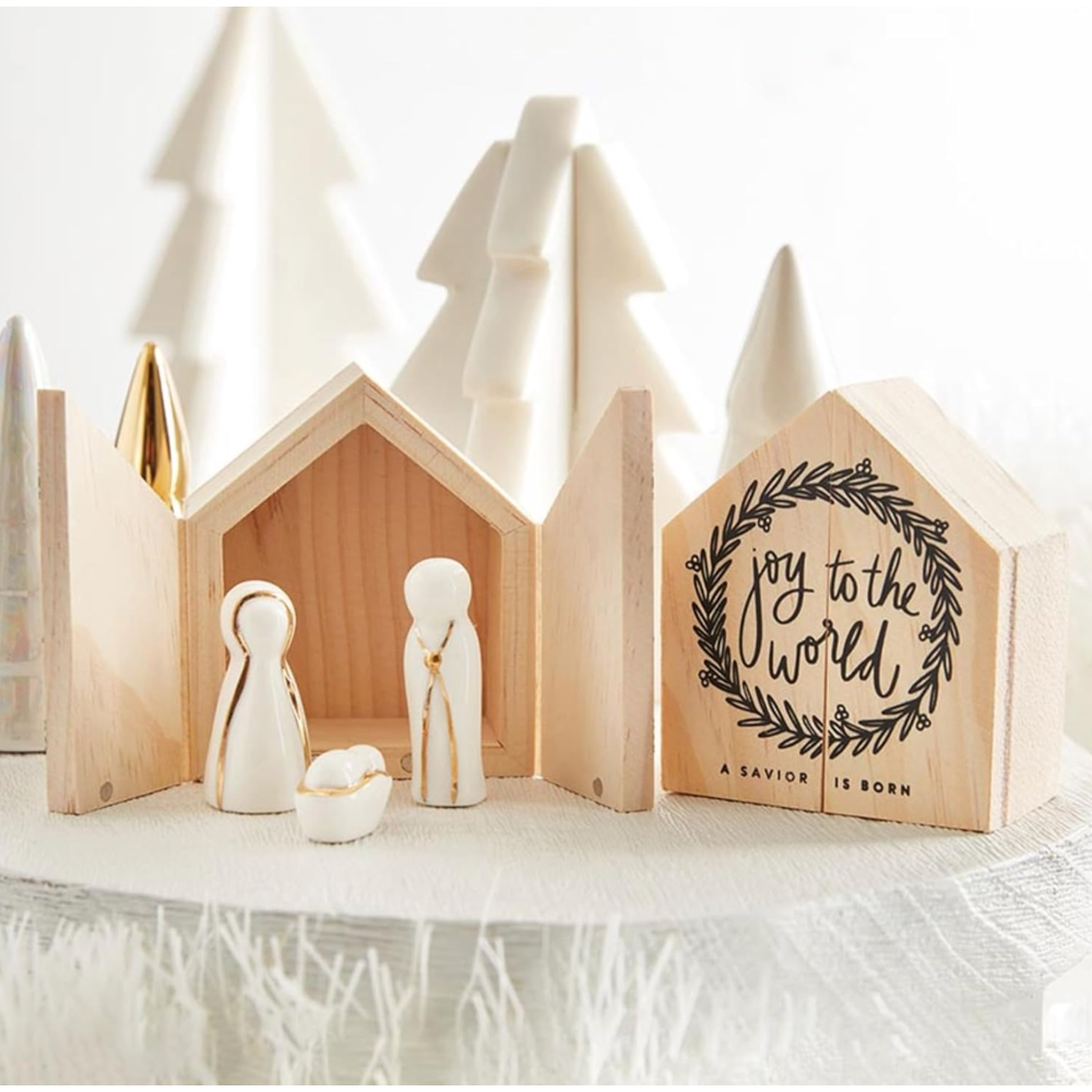 Joy to the World Holy Family Nativity 3" tall, 4 pieces