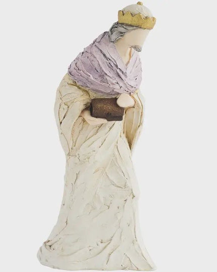 Wise Man Purple (Gold) Decorative Nativity Figurine