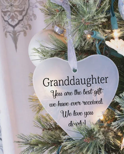 Glass Ornament Granddaughter, You Are