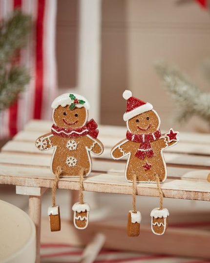 Resin Gingerbread Boy & Girl