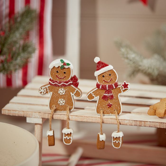Resin Gingerbread Boy & Girl