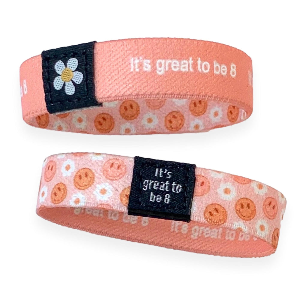 Great To Be 8 Woven Bracelet, Smiley Face