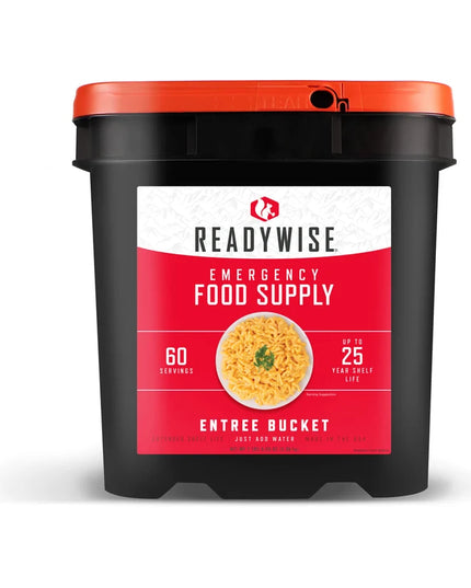 ReadyWise, 60 Servings, Lunch & Dinner, 13 Different Recipies, Grab & Go, Freeze Dried, Up To 25 Years Shelf Life, Emergency Food, 7 Days Food For 1 Person