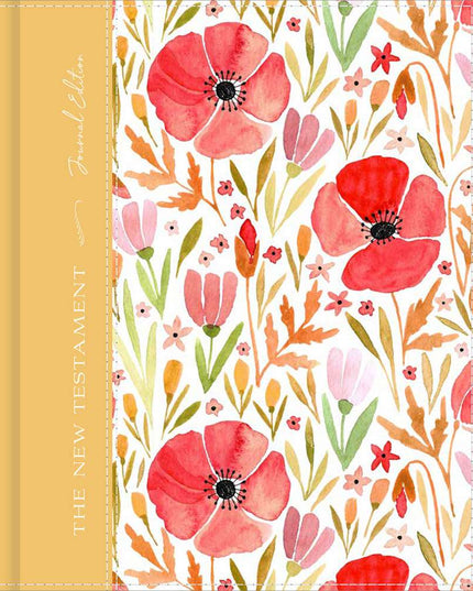 The New Testament, Journal Edition, Red Floral (No Index)