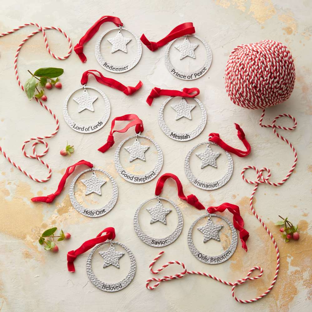 Names of Christ Hanging Star Ornament Set