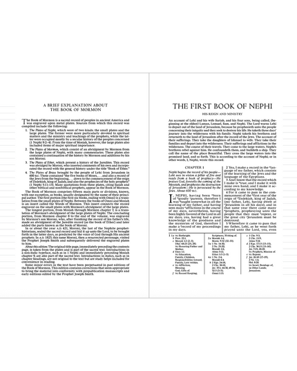 The Book of Mormon, Journal Edition Blue Flowers