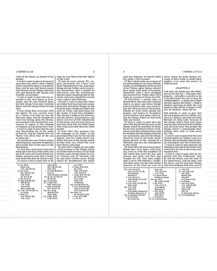 The Book of Mormon, Journal Edition Blue Flowers