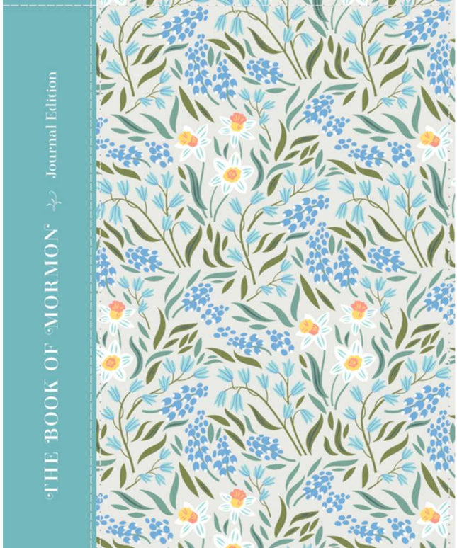 The Book of Mormon, Journal Edition, Aqua Floral (No Index)
