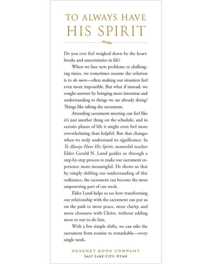 To Always Have His Spirit