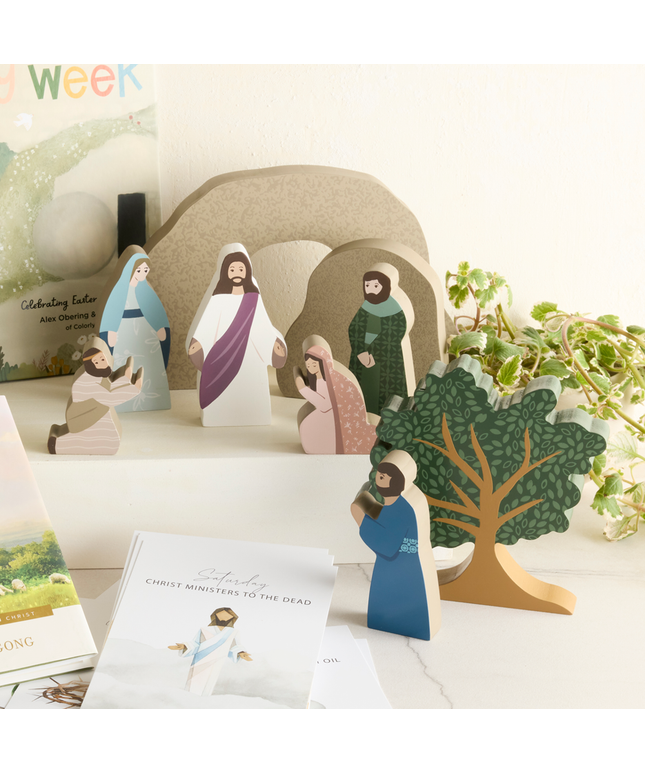 He Is Risen Easter Creche Set