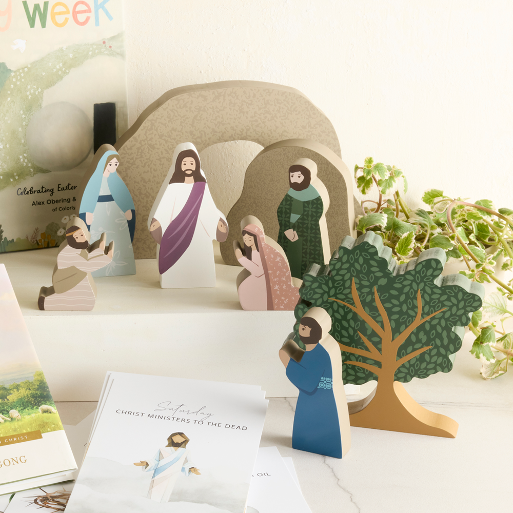 He Is Risen Easter Creche Set
