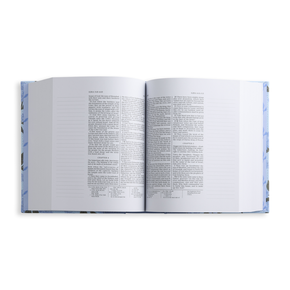 The Old Testament, Journal Edition, Blue Floral (No Index)