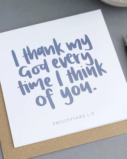Thankful For You - Philippians 1:3 Card