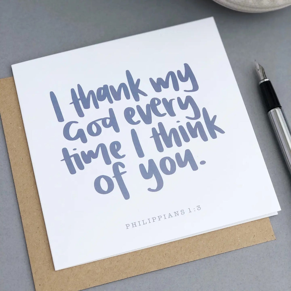 Thankful For You - Philippians 1:3 Card