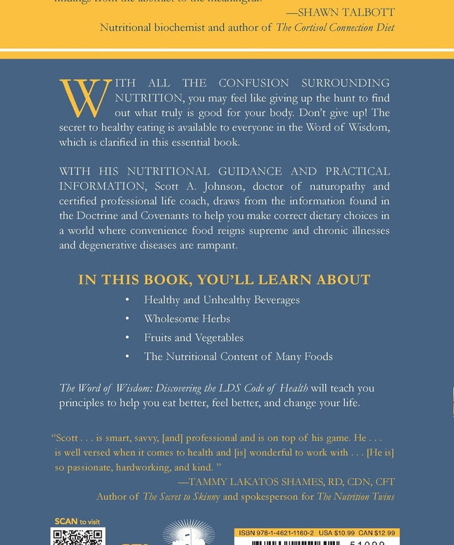 The Word of Wisdom Discovering the LDS Code of Health by Scott A. Johnson, Cedar Fort Publishing