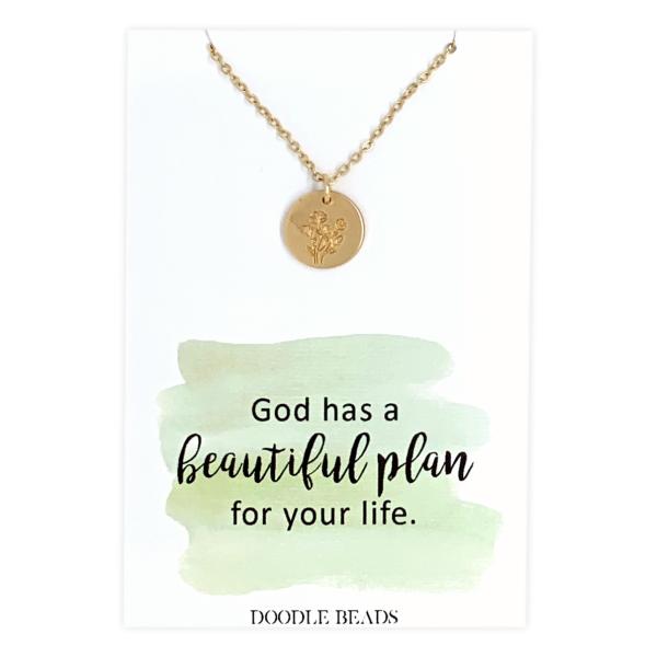 Wildflower Necklace- God has a beautiful plan for your life